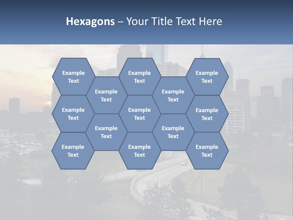 A Picture Of A City With A Sky Line In The Background PowerPoint Template