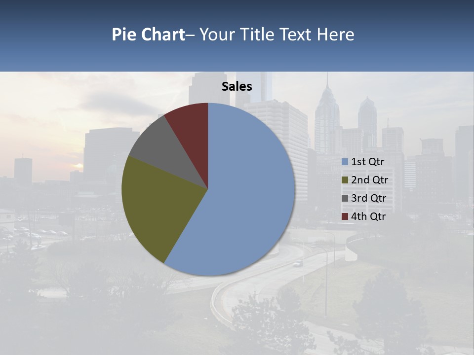 A Picture Of A City With A Sky Line In The Background PowerPoint Template