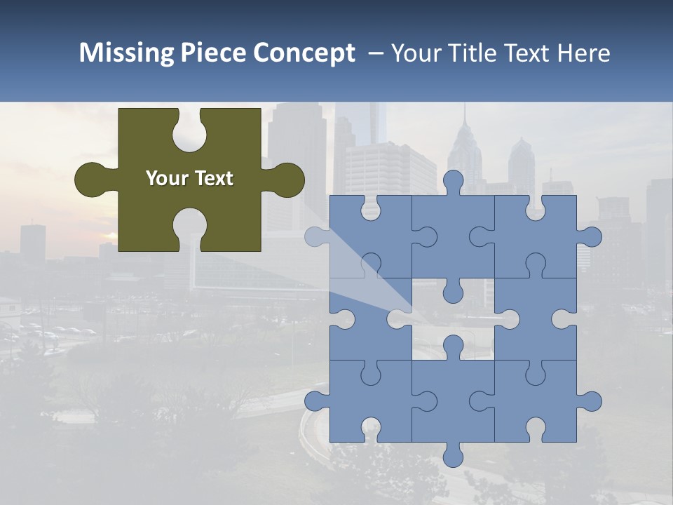 A Picture Of A City With A Sky Line In The Background PowerPoint Template