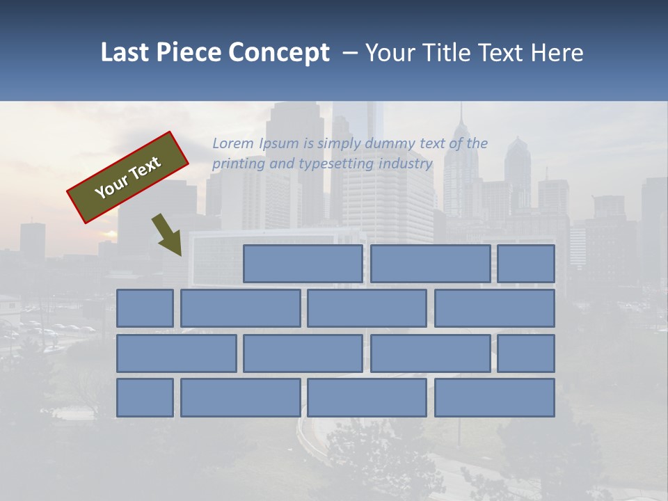 A Picture Of A City With A Sky Line In The Background PowerPoint Template
