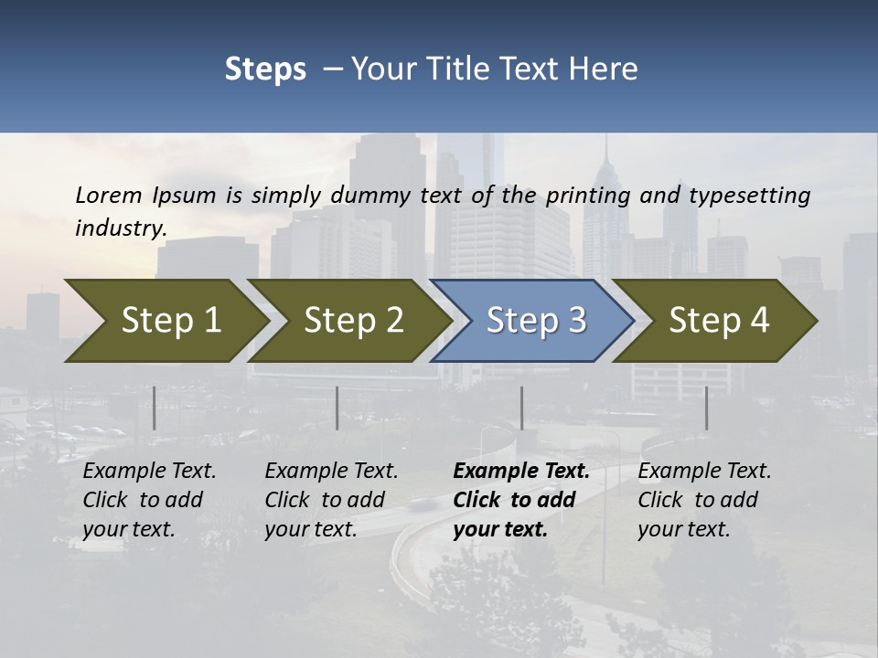 A Picture Of A City With A Sky Line In The Background PowerPoint Template