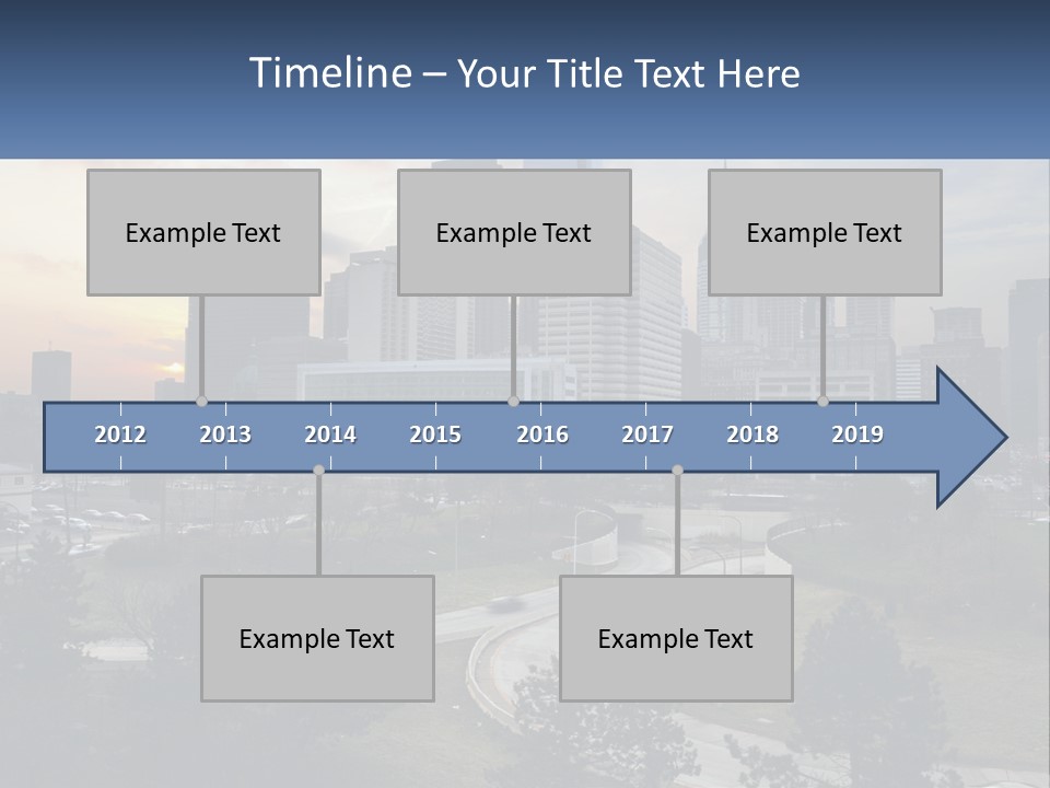 A Picture Of A City With A Sky Line In The Background PowerPoint Template