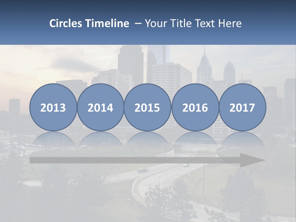 A Picture Of A City With A Sky Line In The Background PowerPoint Template