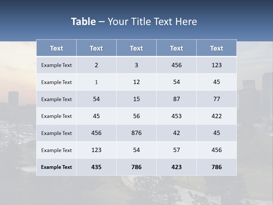 A Picture Of A City With A Sky Line In The Background PowerPoint Template