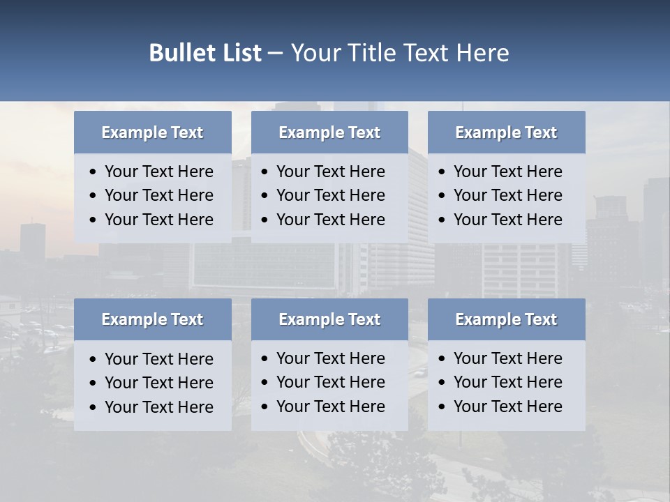 A Picture Of A City With A Sky Line In The Background PowerPoint Template