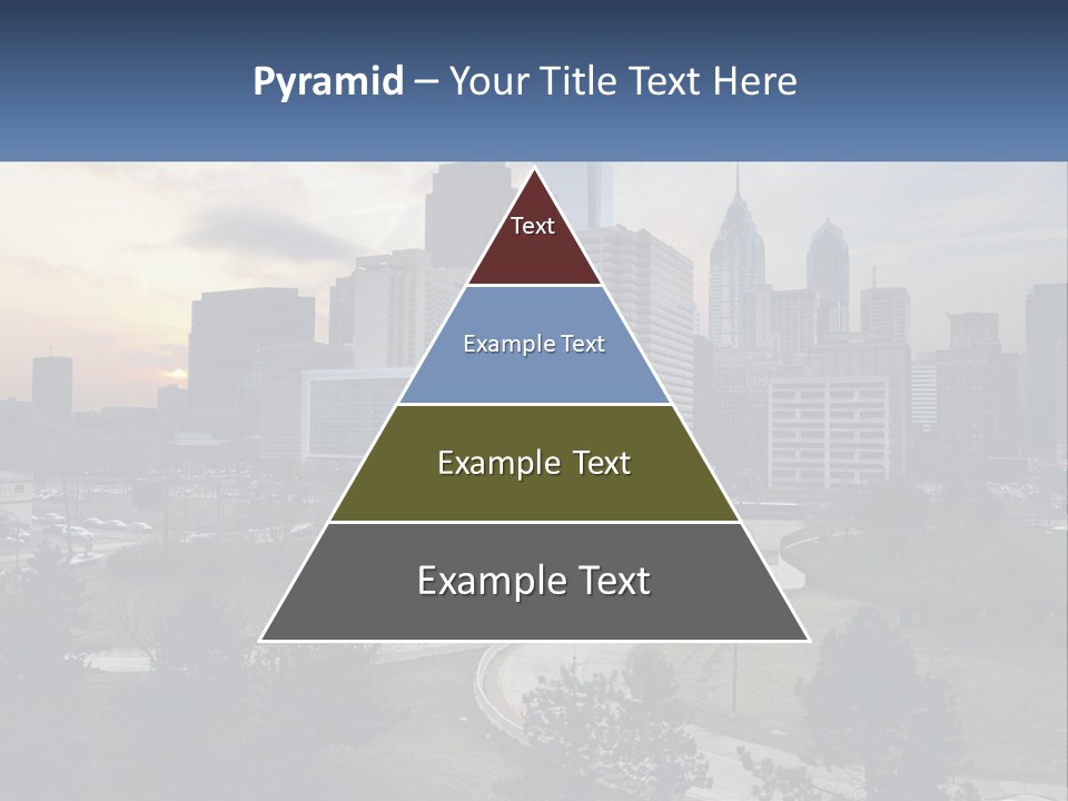 A Picture Of A City With A Sky Line In The Background PowerPoint Template