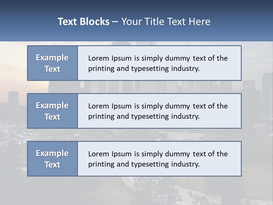 A Picture Of A City With A Sky Line In The Background PowerPoint Template