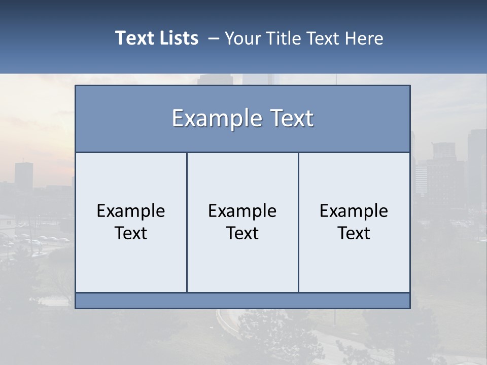 A Picture Of A City With A Sky Line In The Background PowerPoint Template