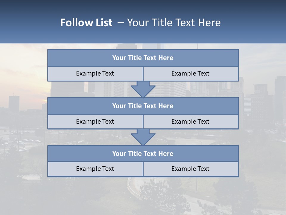 A Picture Of A City With A Sky Line In The Background PowerPoint Template