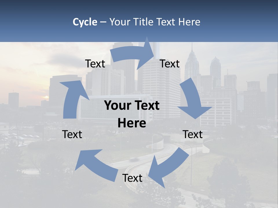 A Picture Of A City With A Sky Line In The Background PowerPoint Template