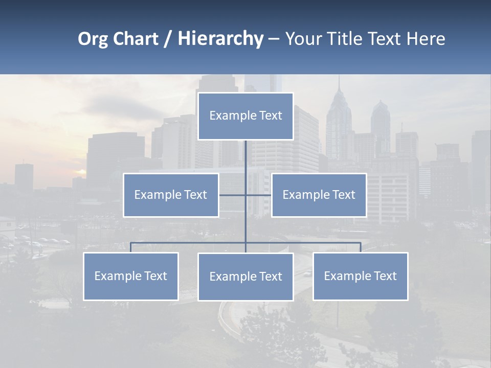 A Picture Of A City With A Sky Line In The Background PowerPoint Template
