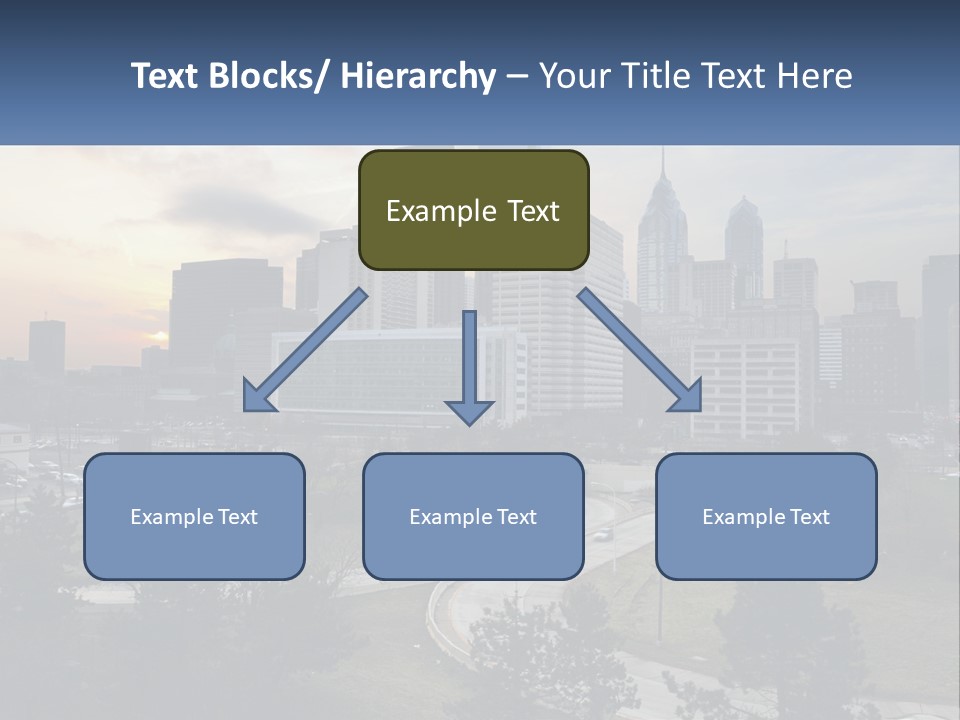 A Picture Of A City With A Sky Line In The Background PowerPoint Template