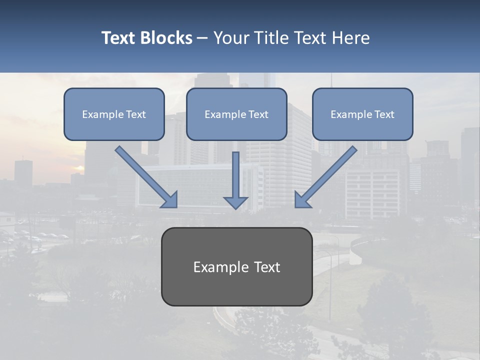A Picture Of A City With A Sky Line In The Background PowerPoint Template