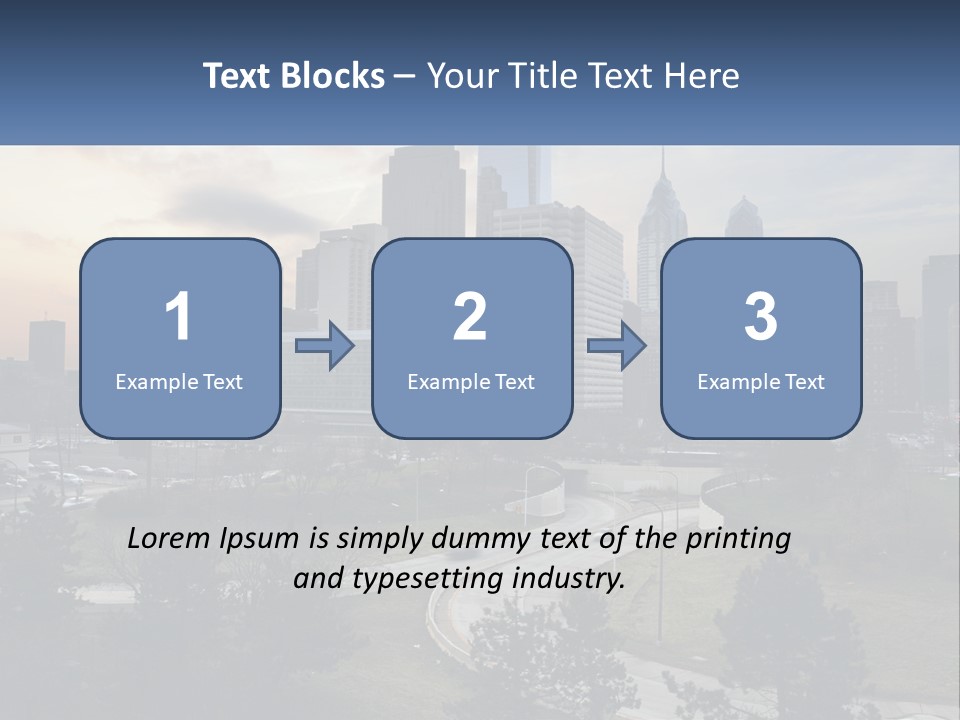 A Picture Of A City With A Sky Line In The Background PowerPoint Template