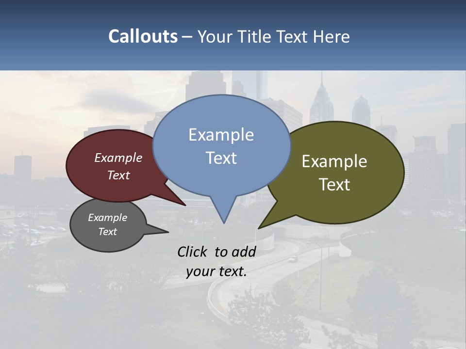 A Picture Of A City With A Sky Line In The Background PowerPoint Template