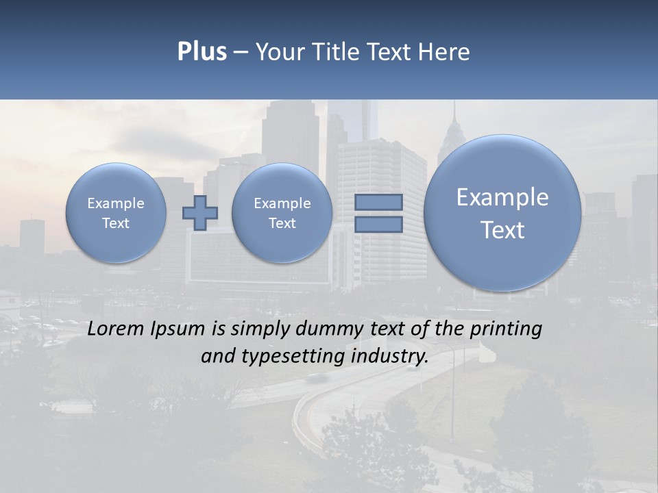 A Picture Of A City With A Sky Line In The Background PowerPoint Template