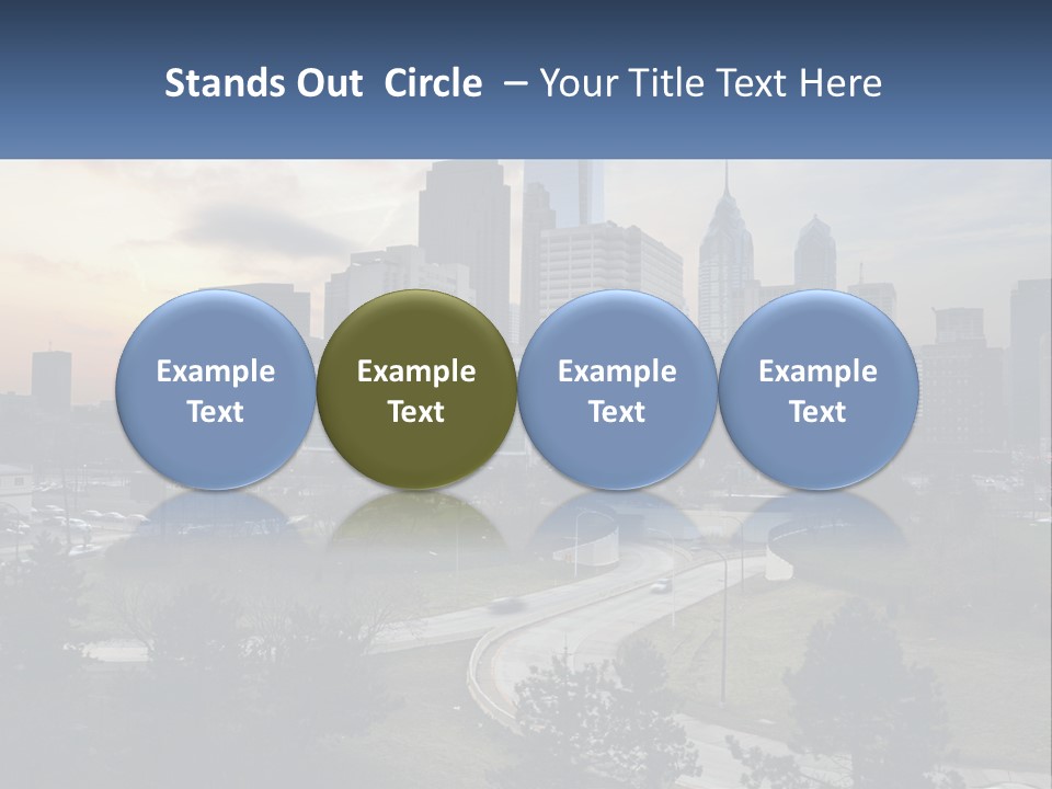 A Picture Of A City With A Sky Line In The Background PowerPoint Template