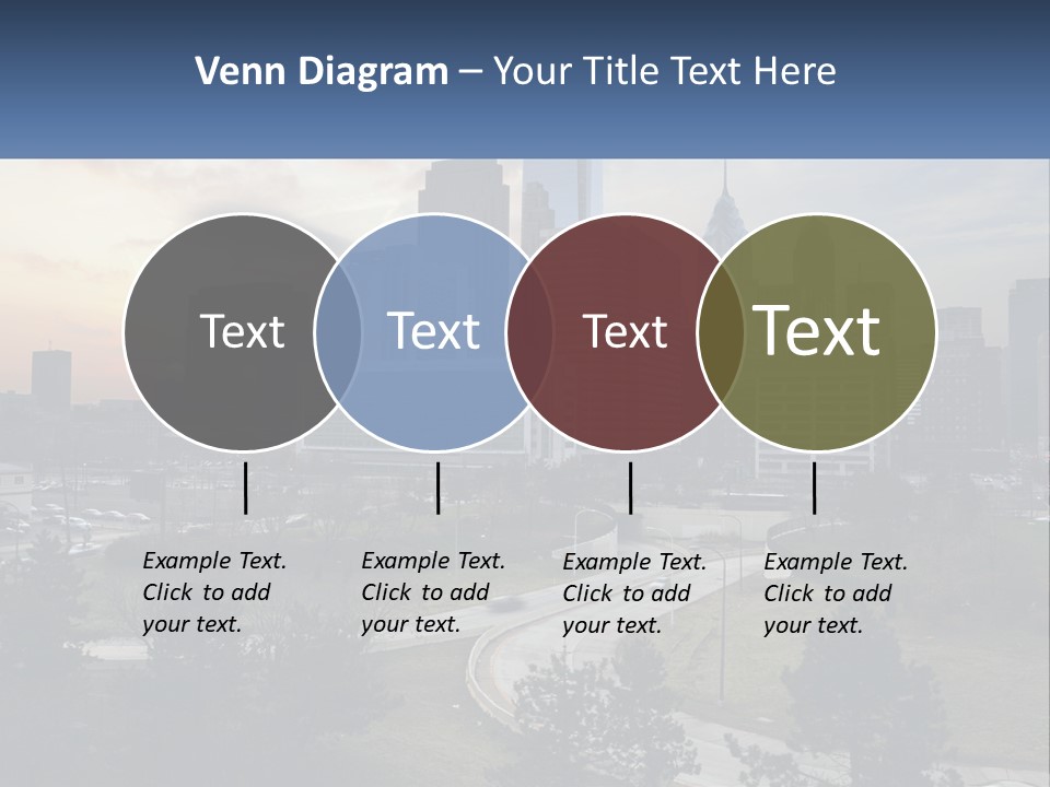 A Picture Of A City With A Sky Line In The Background PowerPoint Template