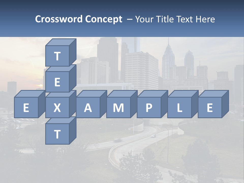 A Picture Of A City With A Sky Line In The Background PowerPoint Template