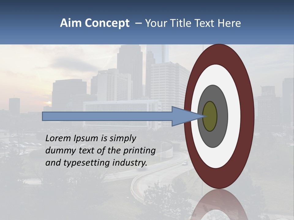 A Picture Of A City With A Sky Line In The Background PowerPoint Template