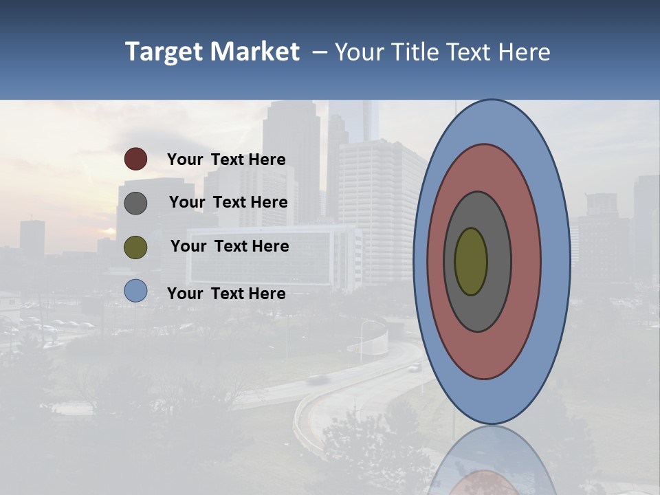 A Picture Of A City With A Sky Line In The Background PowerPoint Template