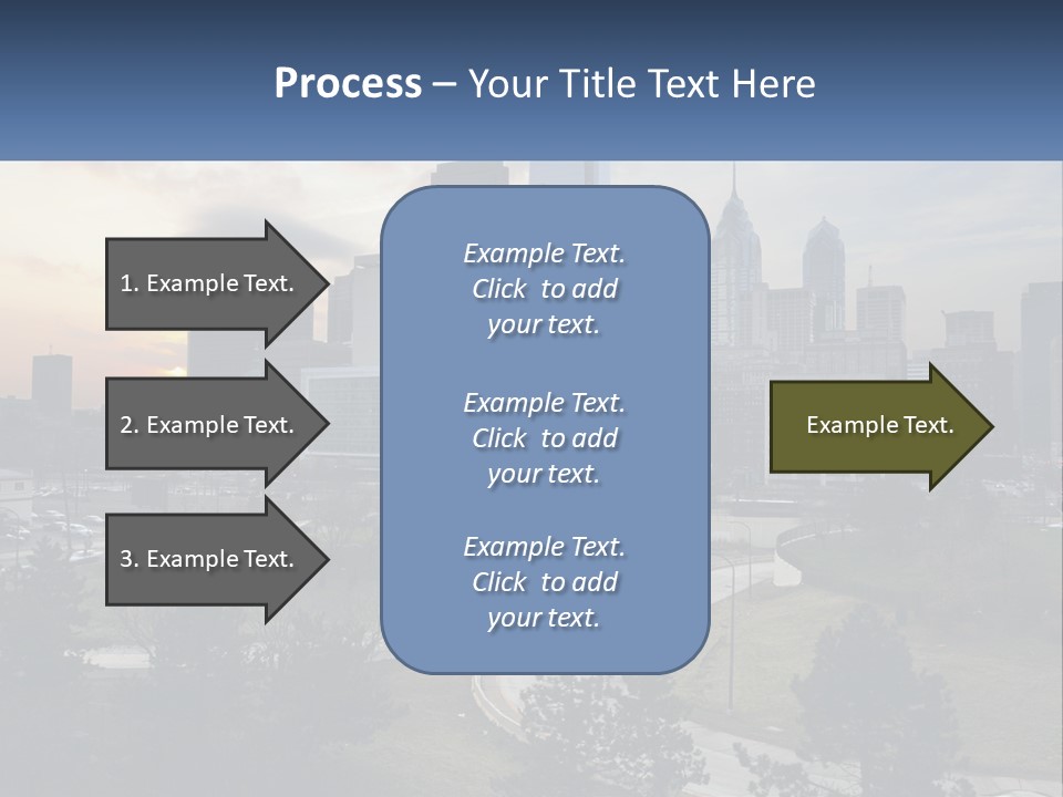 A Picture Of A City With A Sky Line In The Background PowerPoint Template