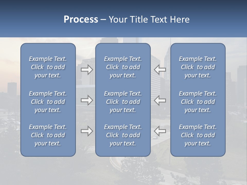 A Picture Of A City With A Sky Line In The Background PowerPoint Template