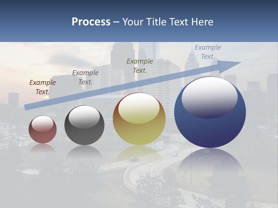A Picture Of A City With A Sky Line In The Background PowerPoint Template