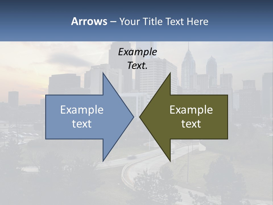 A Picture Of A City With A Sky Line In The Background PowerPoint Template