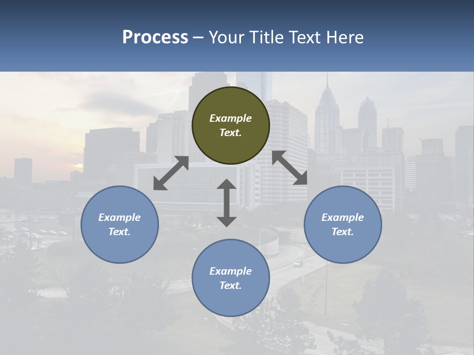 A Picture Of A City With A Sky Line In The Background PowerPoint Template