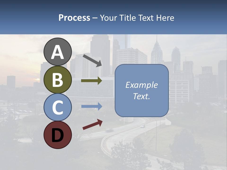 A Picture Of A City With A Sky Line In The Background PowerPoint Template