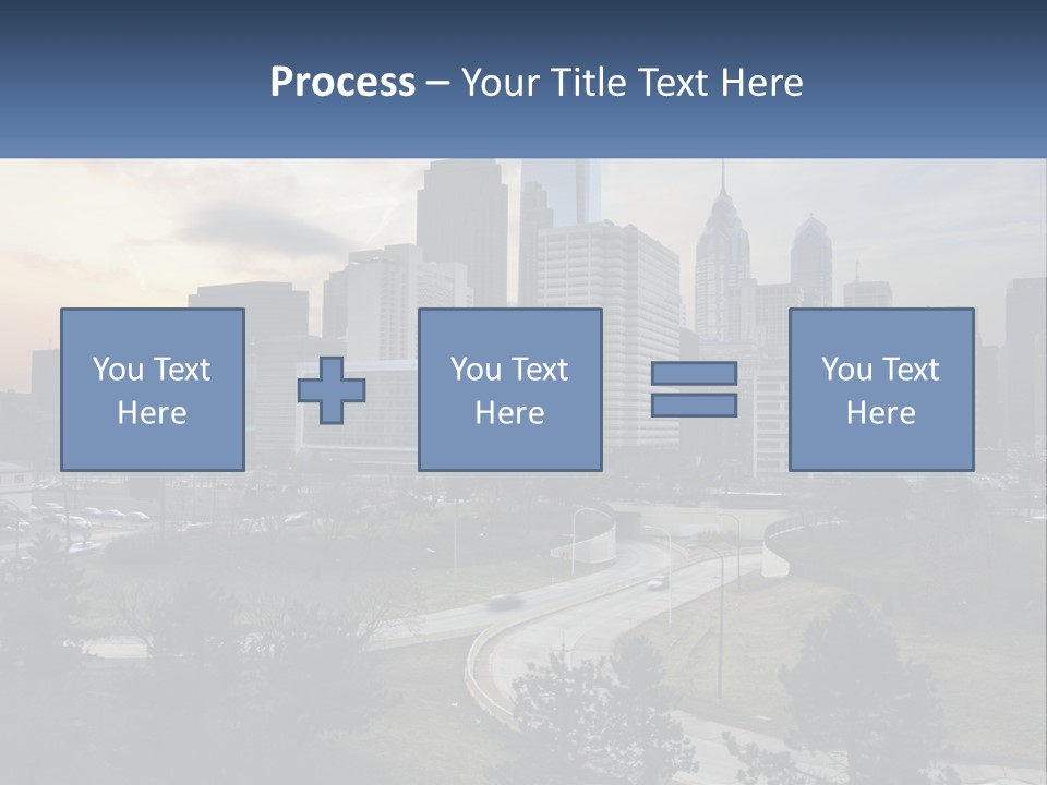 A Picture Of A City With A Sky Line In The Background PowerPoint Template