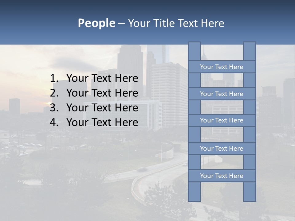 A Picture Of A City With A Sky Line In The Background PowerPoint Template