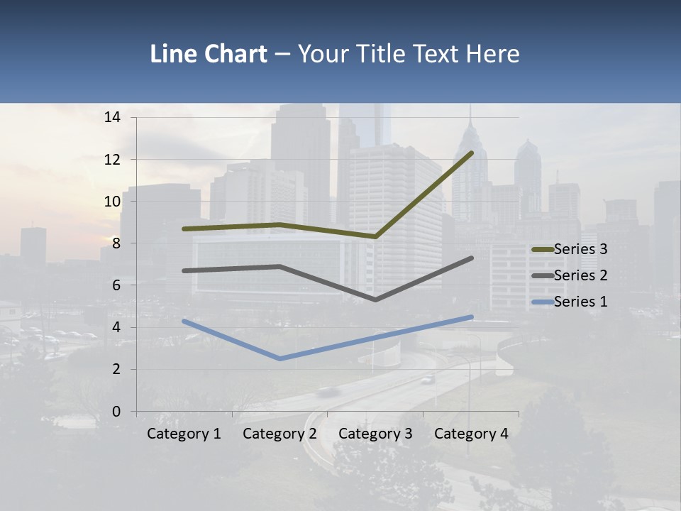 A Picture Of A City With A Sky Line In The Background PowerPoint Template