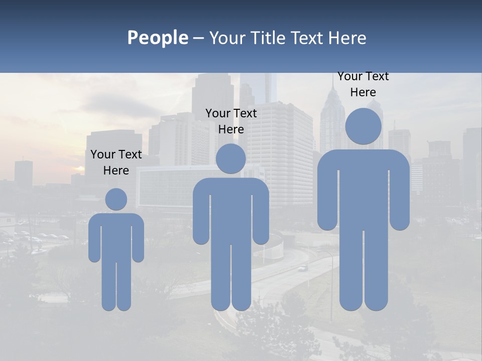 A Picture Of A City With A Sky Line In The Background PowerPoint Template