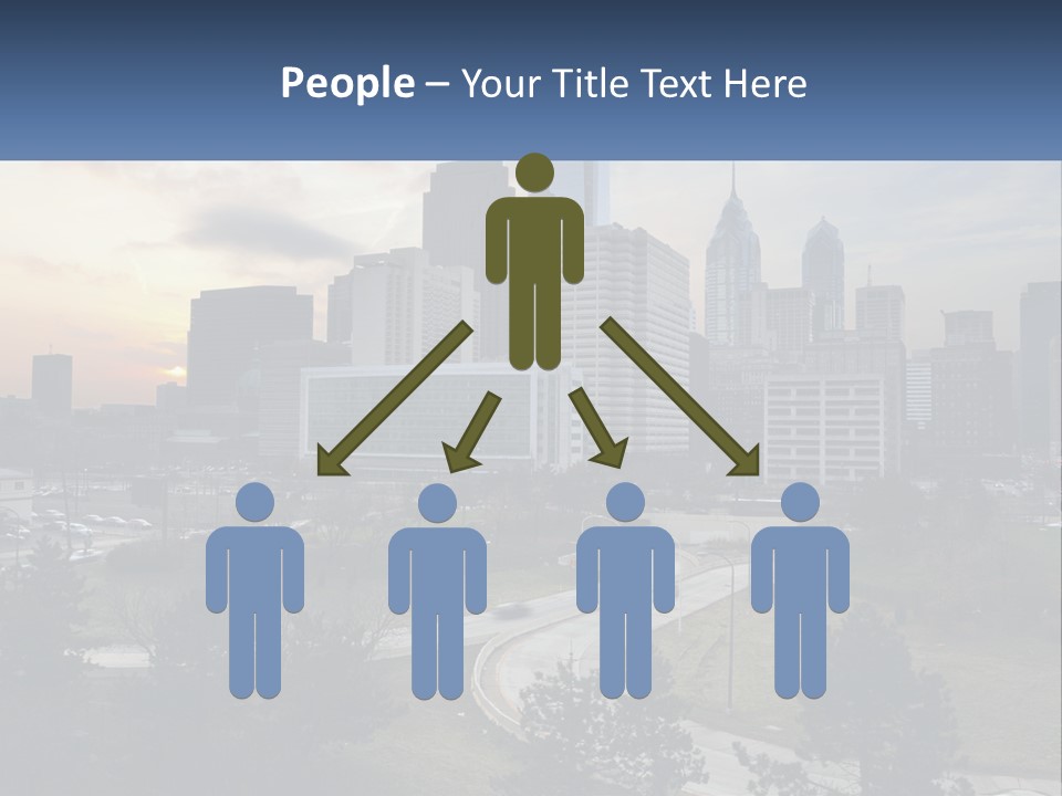 A Picture Of A City With A Sky Line In The Background PowerPoint Template