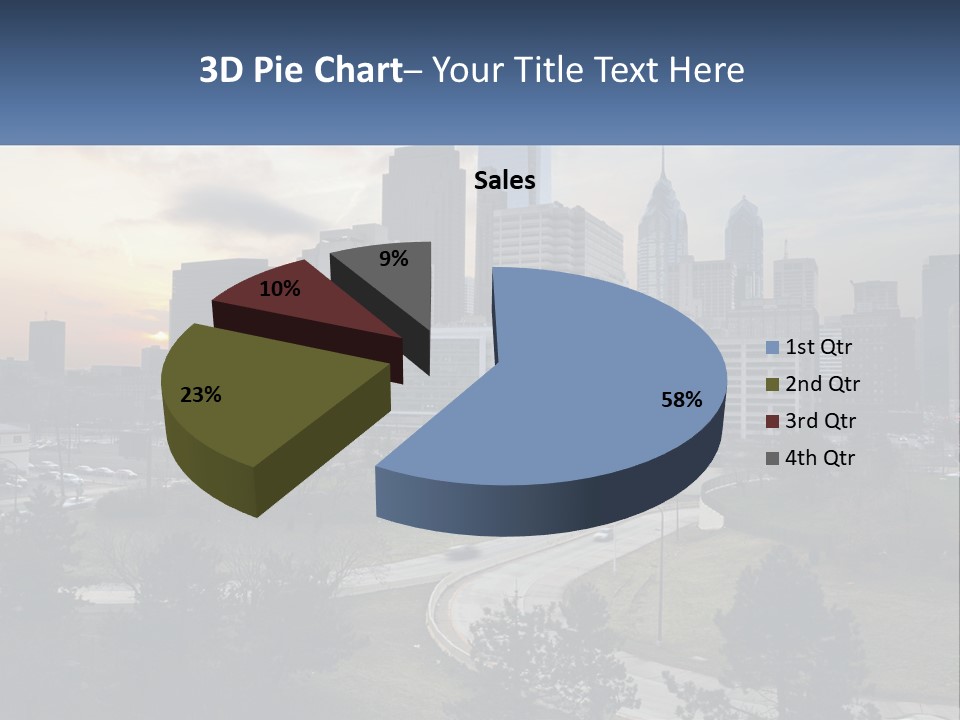 A Picture Of A City With A Sky Line In The Background PowerPoint Template