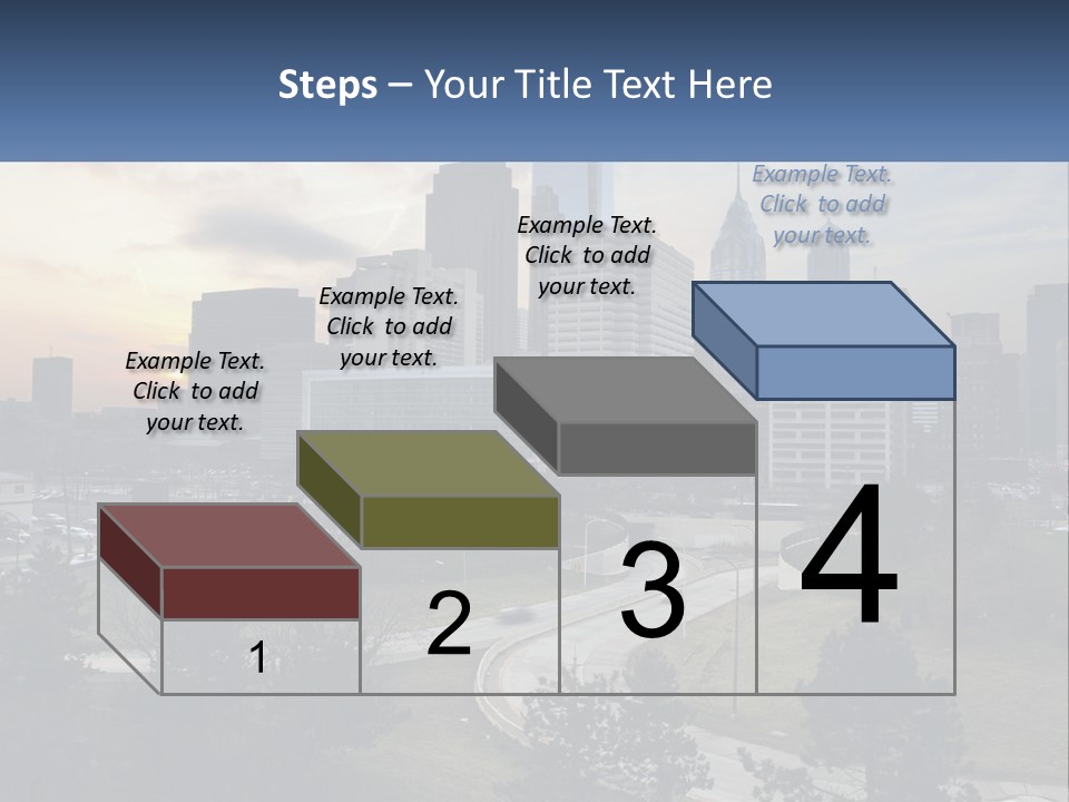 A Picture Of A City With A Sky Line In The Background PowerPoint Template