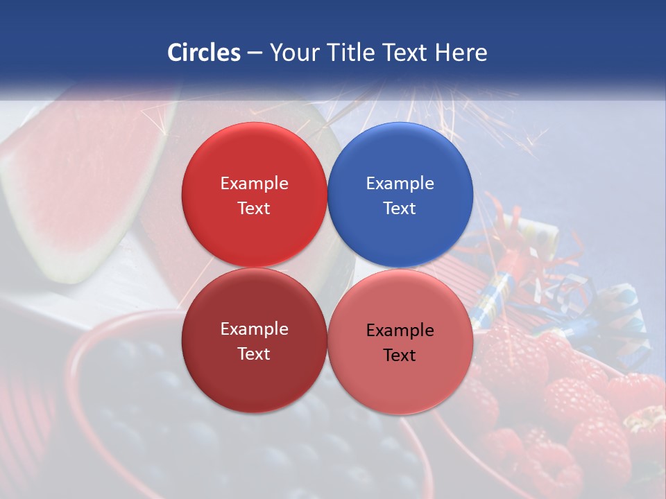 A Plate Of Watermelon And Berries With A Sparkler PowerPoint Template