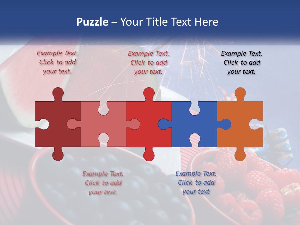 A Plate Of Watermelon And Berries With A Sparkler PowerPoint Template