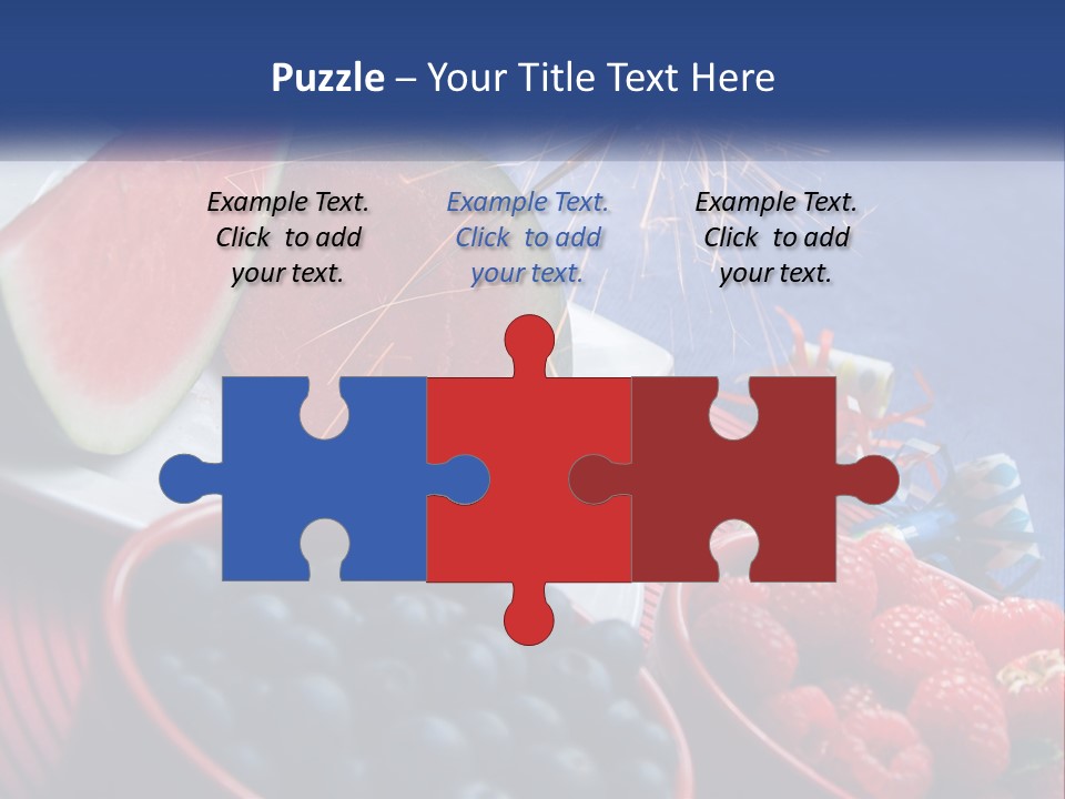 A Plate Of Watermelon And Berries With A Sparkler PowerPoint Template