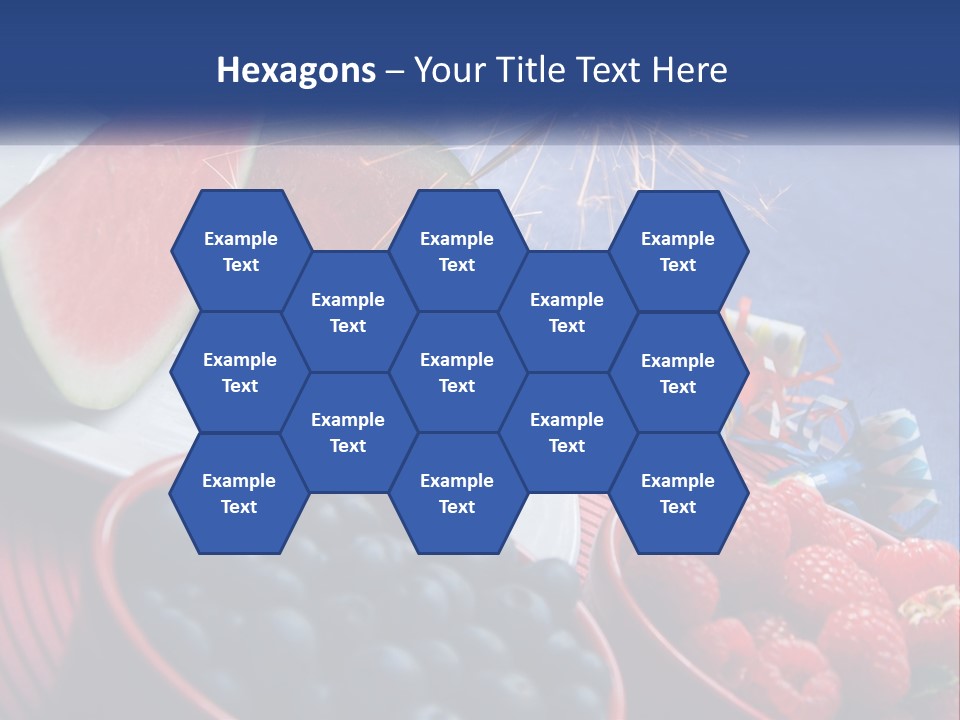 A Plate Of Watermelon And Berries With A Sparkler PowerPoint Template