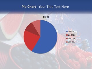 A Plate Of Watermelon And Berries With A Sparkler PowerPoint Template