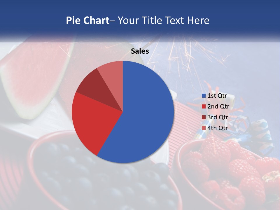 A Plate Of Watermelon And Berries With A Sparkler PowerPoint Template