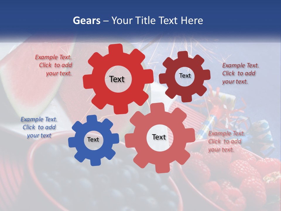 A Plate Of Watermelon And Berries With A Sparkler PowerPoint Template