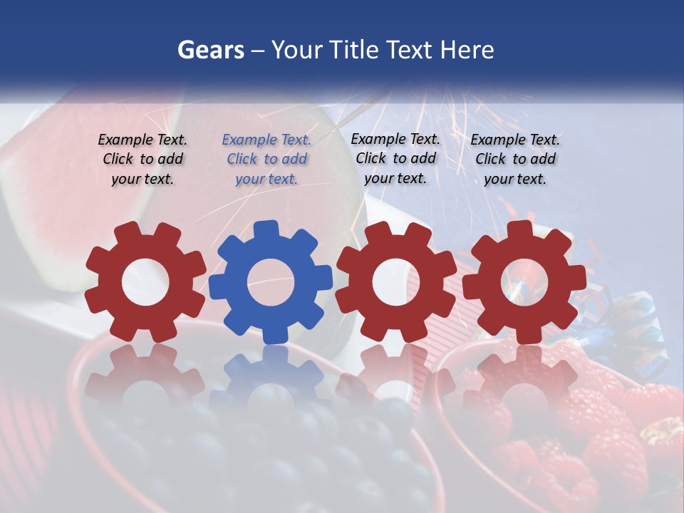 A Plate Of Watermelon And Berries With A Sparkler PowerPoint Template