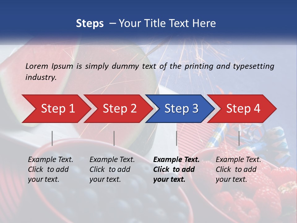 A Plate Of Watermelon And Berries With A Sparkler PowerPoint Template