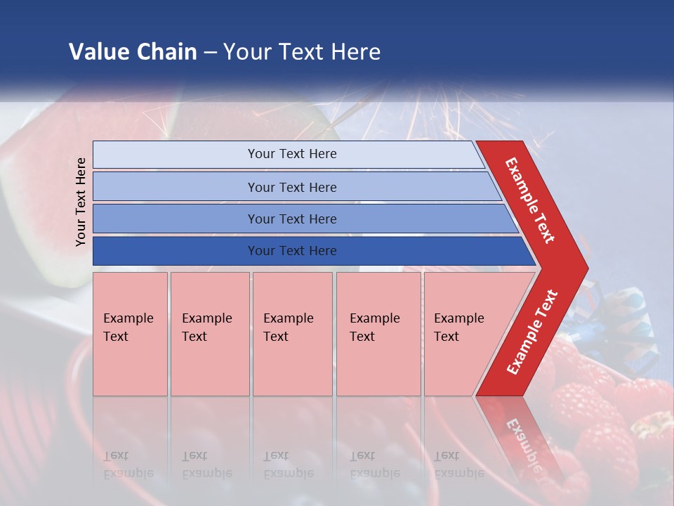 A Plate Of Watermelon And Berries With A Sparkler PowerPoint Template