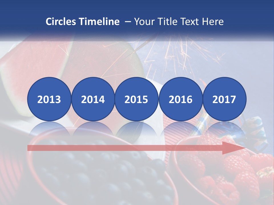 A Plate Of Watermelon And Berries With A Sparkler PowerPoint Template