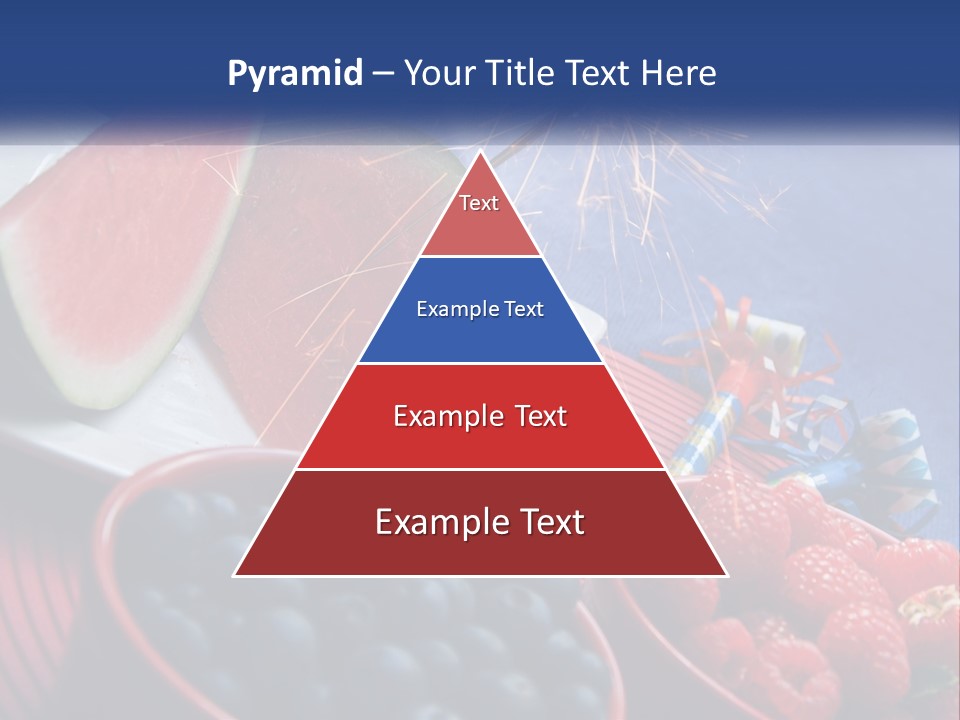 A Plate Of Watermelon And Berries With A Sparkler PowerPoint Template
